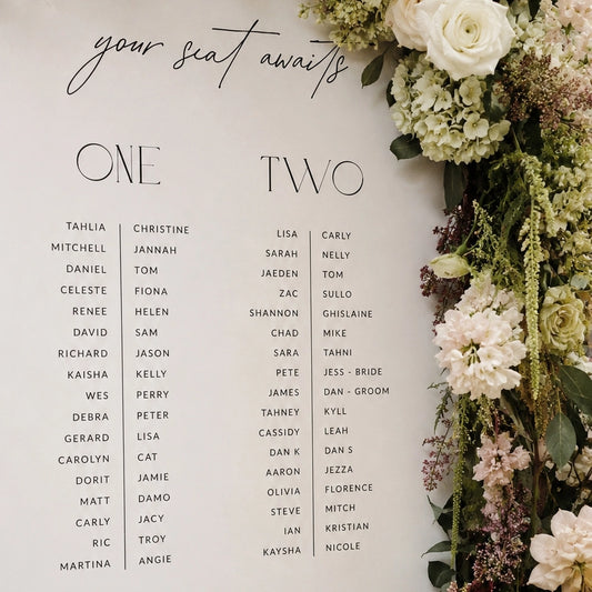 Minimalist Seating Chart - Jessica 1