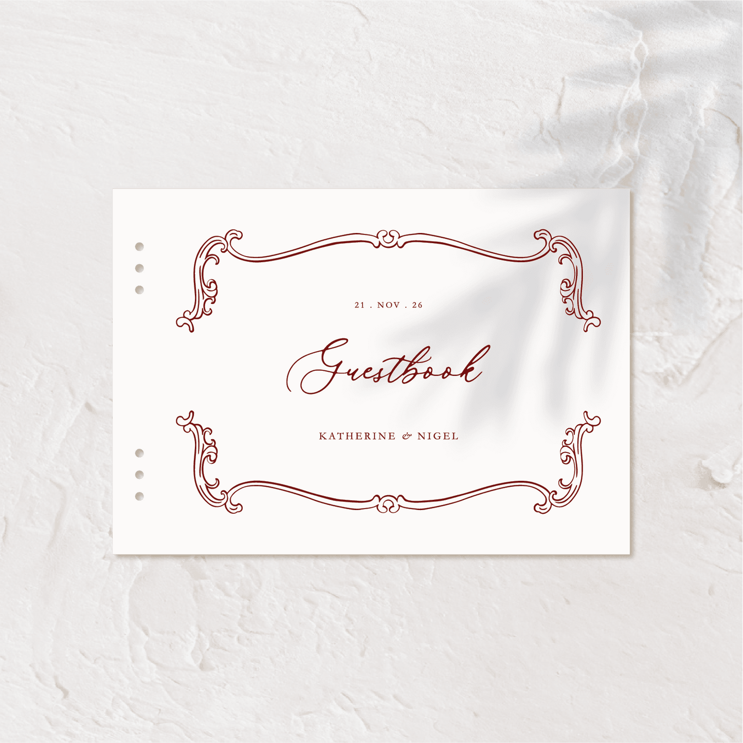 Elegant Guest Book - Victorian Style