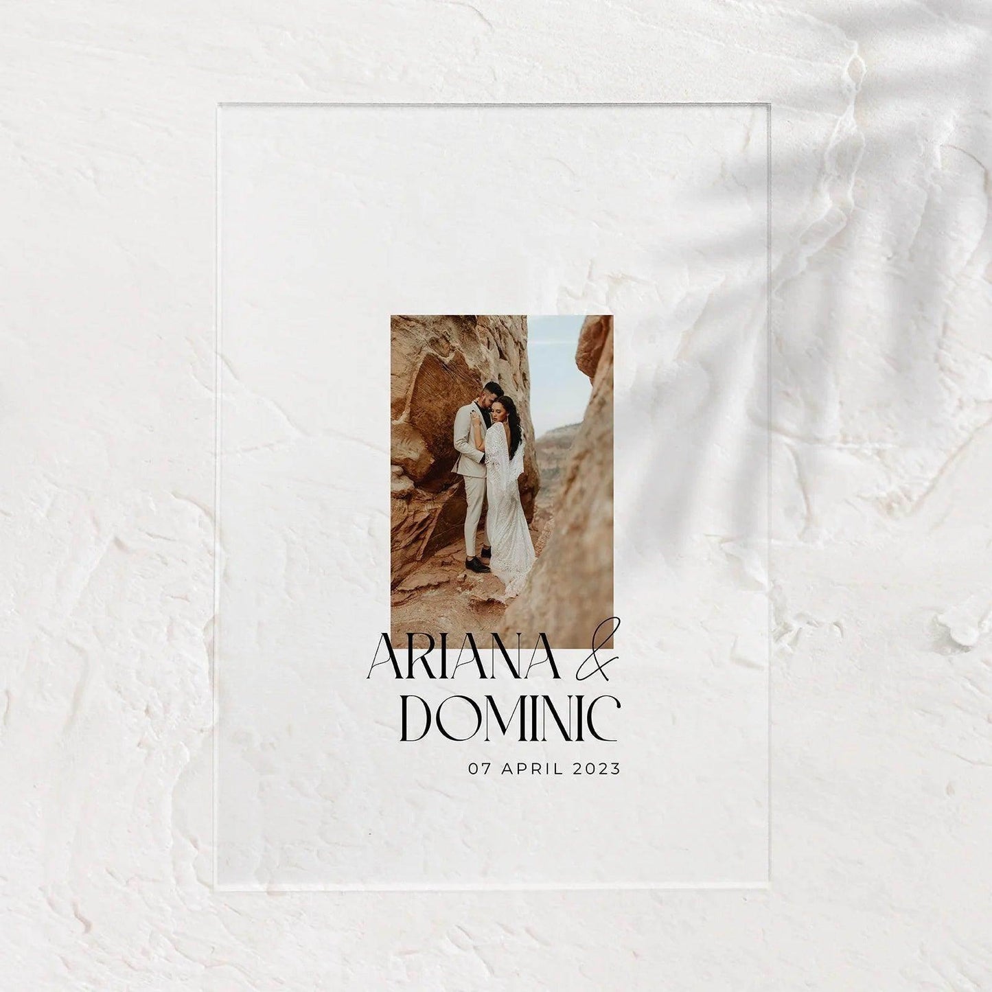 Acrylic Photo Sign - Ariana 2 - Wedding Signs