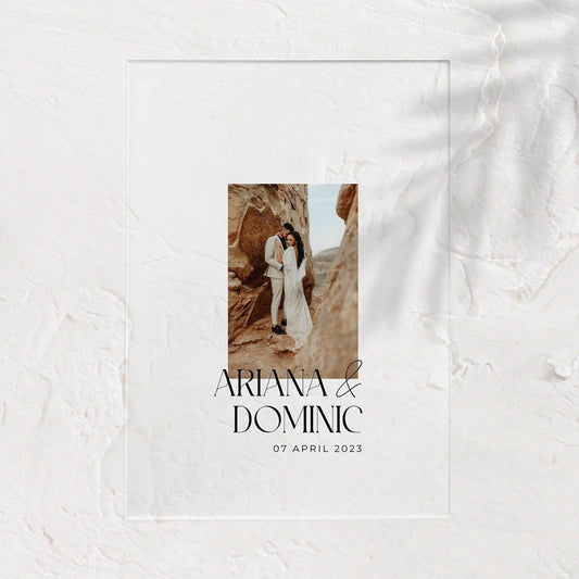 Acrylic Photo Sign - Ariana 2 - Wedding Signs
