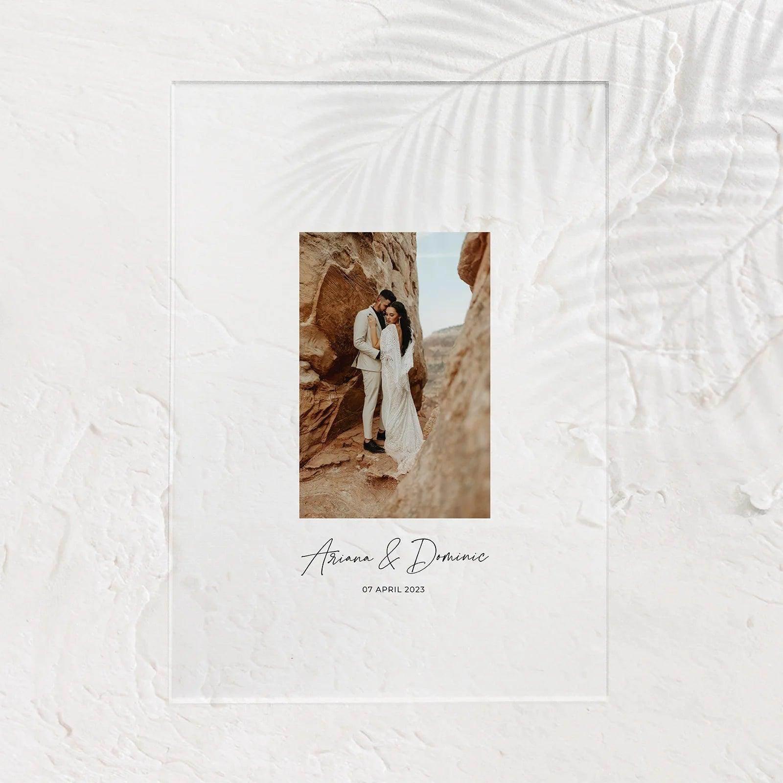 Acrylic Photo Sign - Ariana 3 - Wedding Signs
