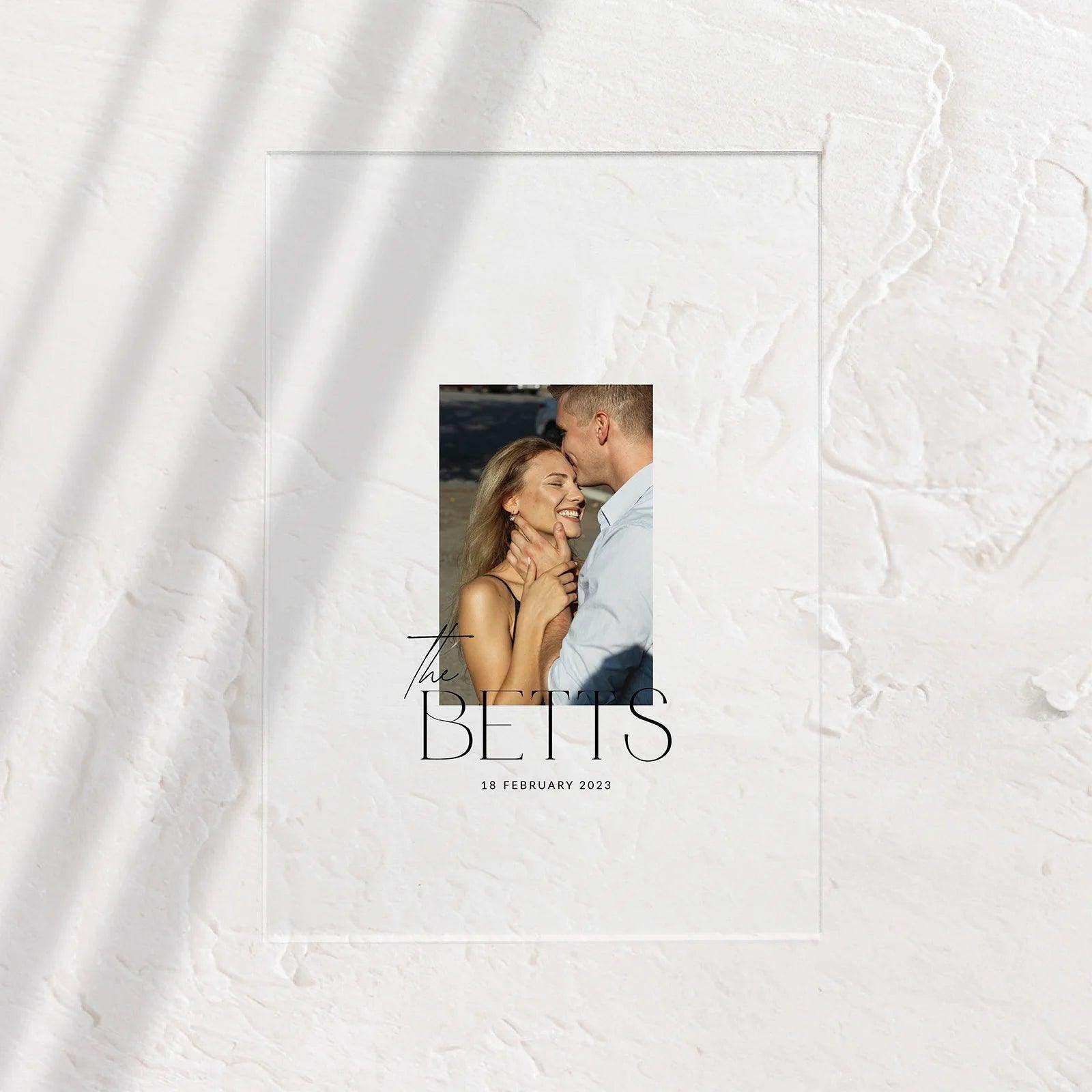 Acrylic Photo Sign - Jessica 1 - Wedding Signs