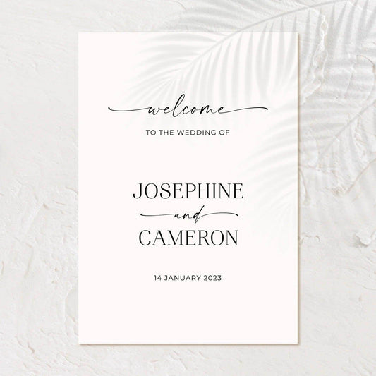 Charming Wedding Welcome Sign - Josephine 2 - Wedding Signs