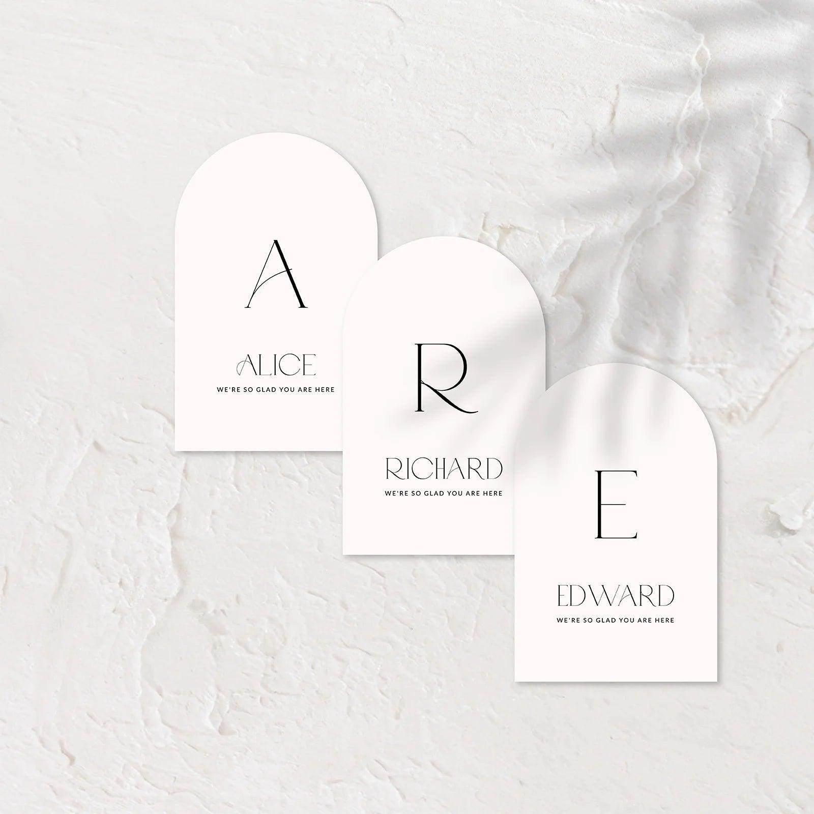 Chic Place Cards - Jessica 3 - Wedding Signs