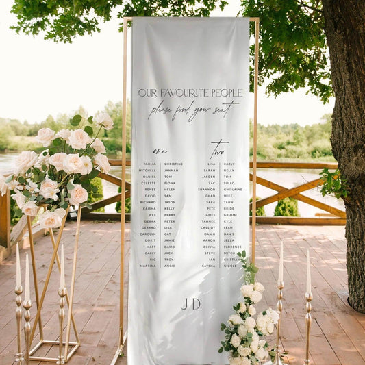 Chic Seating Chart - Jessica 3 - Wedding Signs