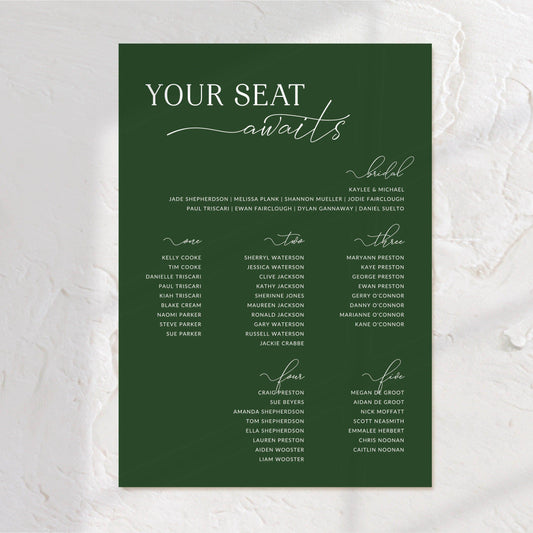 Chic Seating Chart - Rebecca - Wedding Signs