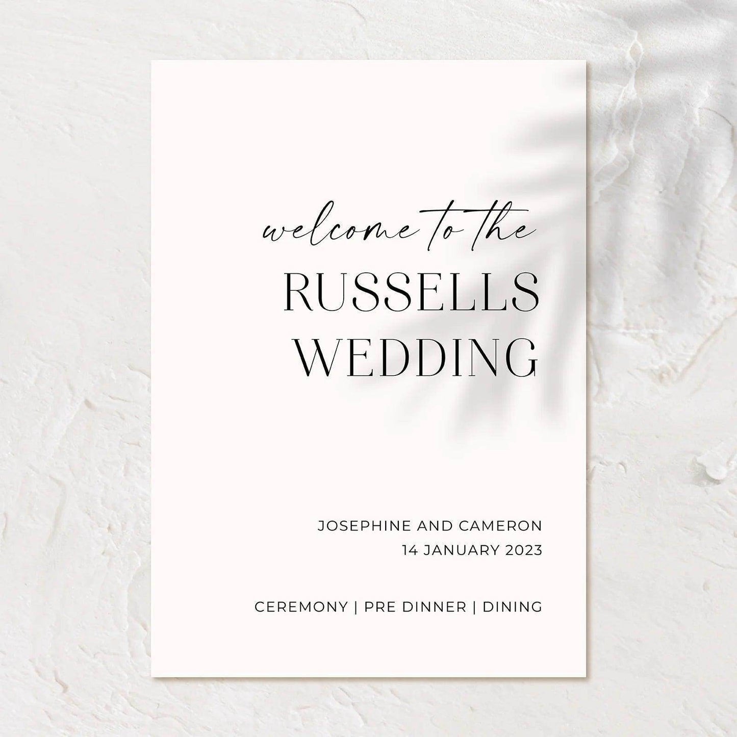 Chic Wedding Welcome Sign - Josephine 4 - Wedding Signs