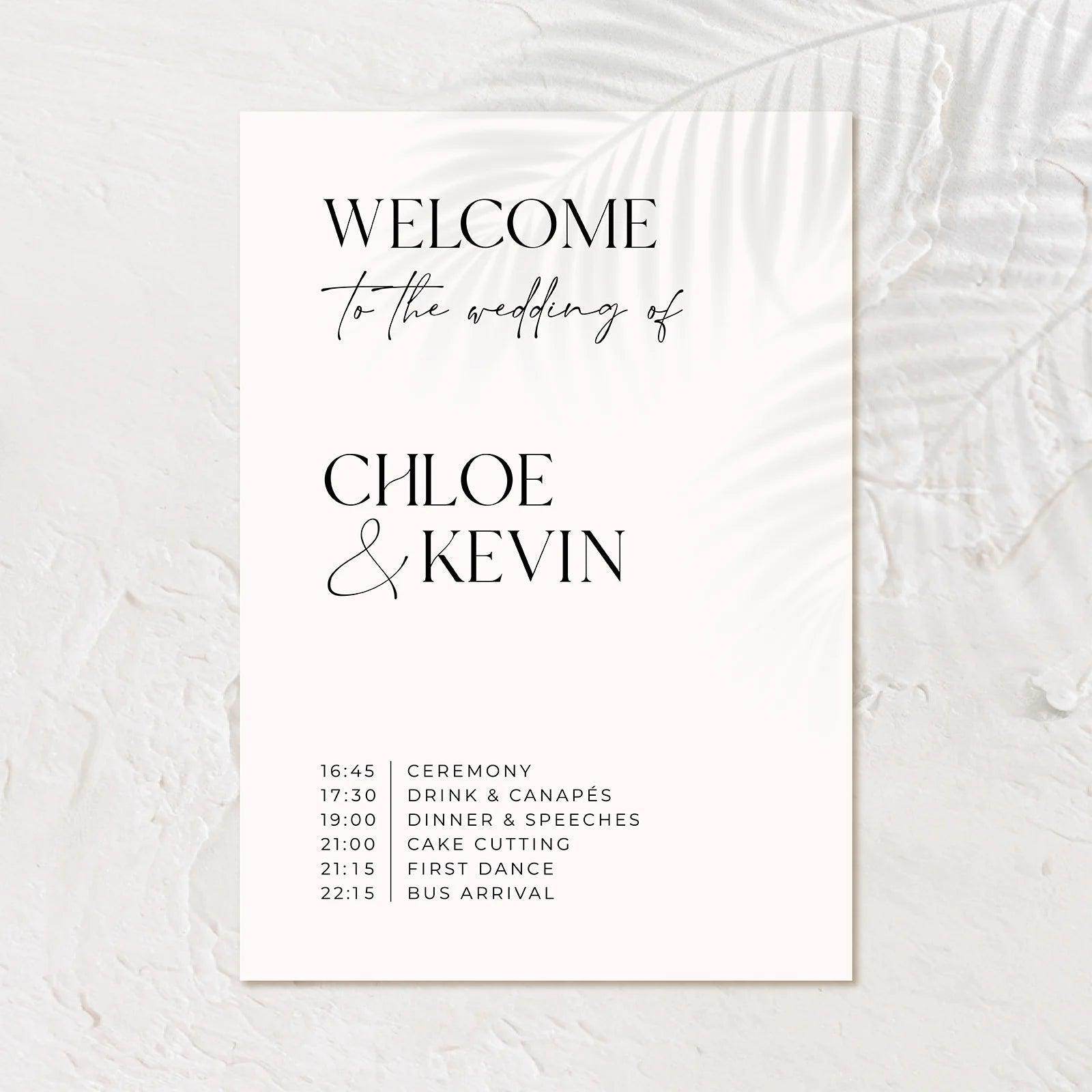 Chic Welcome Sign - Chloe 4 - Wedding Signs