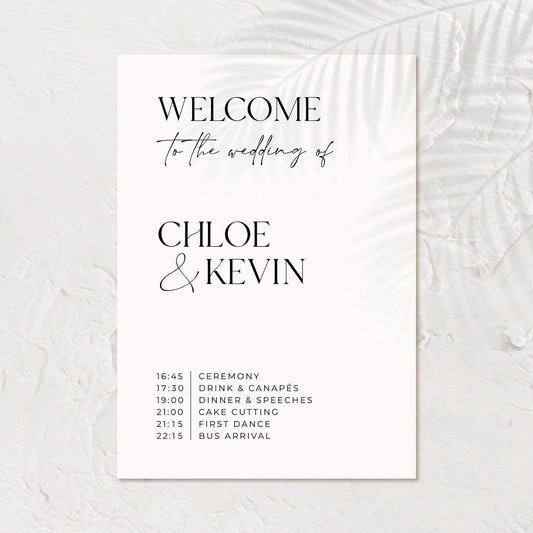Chic Welcome Sign - Chloe 4 - Wedding Signs