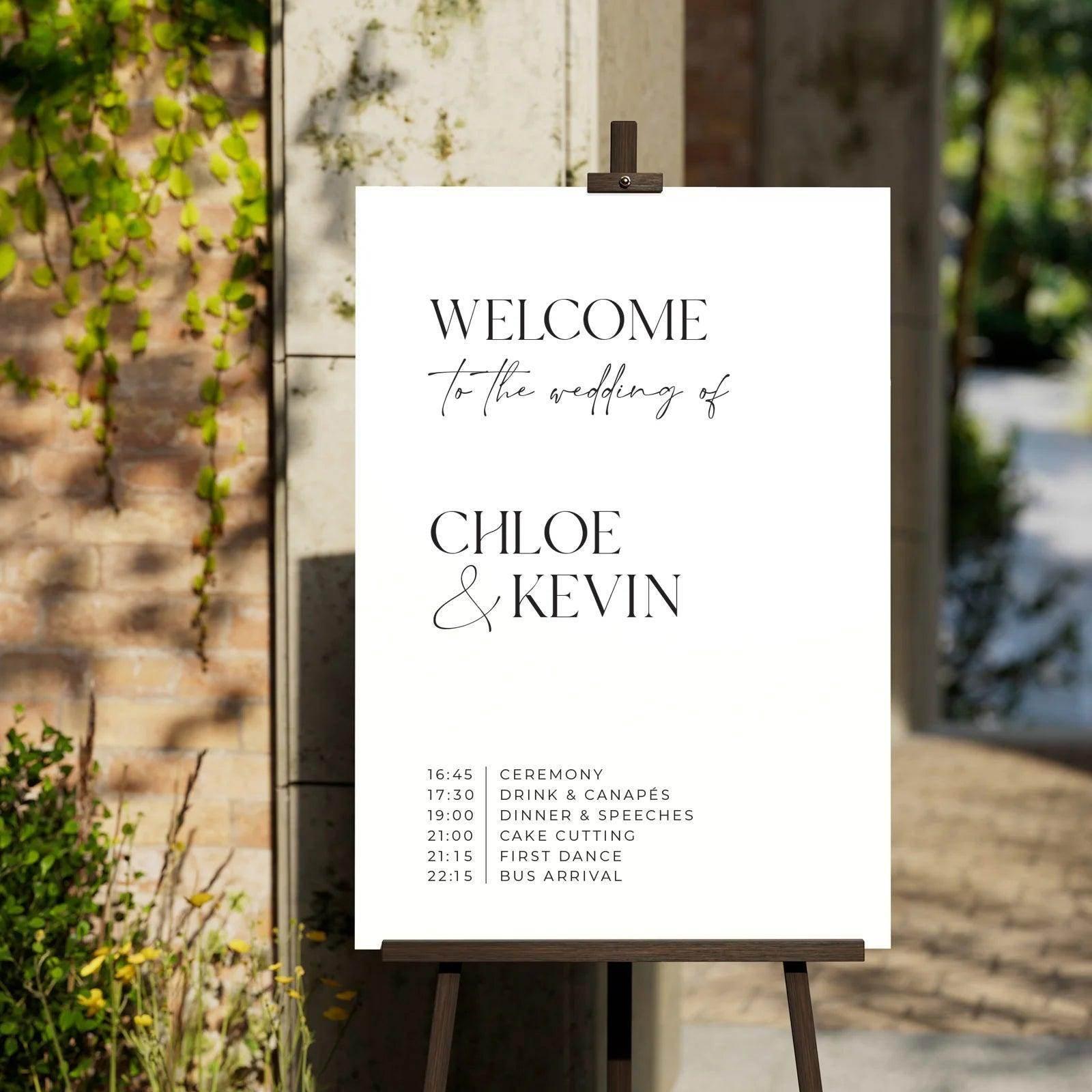 Chic Welcome Sign - Chloe 4 - Wedding Signs