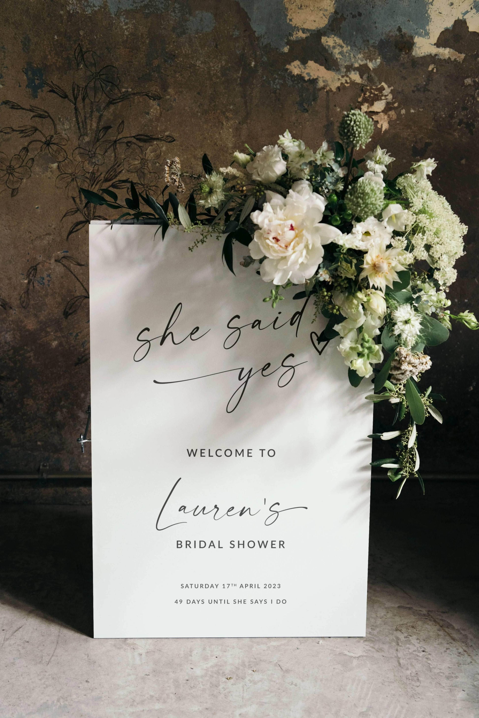 Classic Bridal Shower Welcome Sign - Josephine 4 - Wedding Signs