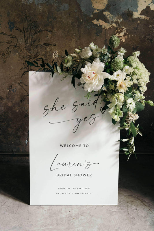 Classic Bridal Shower Welcome Sign - Josephine 4 - Wedding Signs