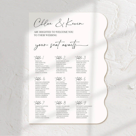 Classic Seating Chart - Chloe 4 - Wedding Signs