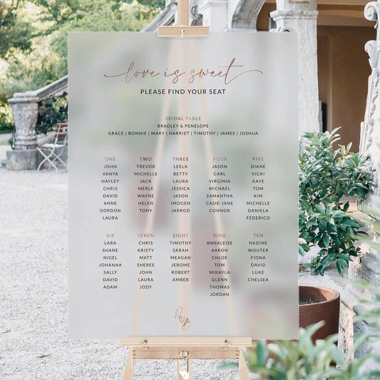 Custom Seating Chart - Penelope - Wedding Signs