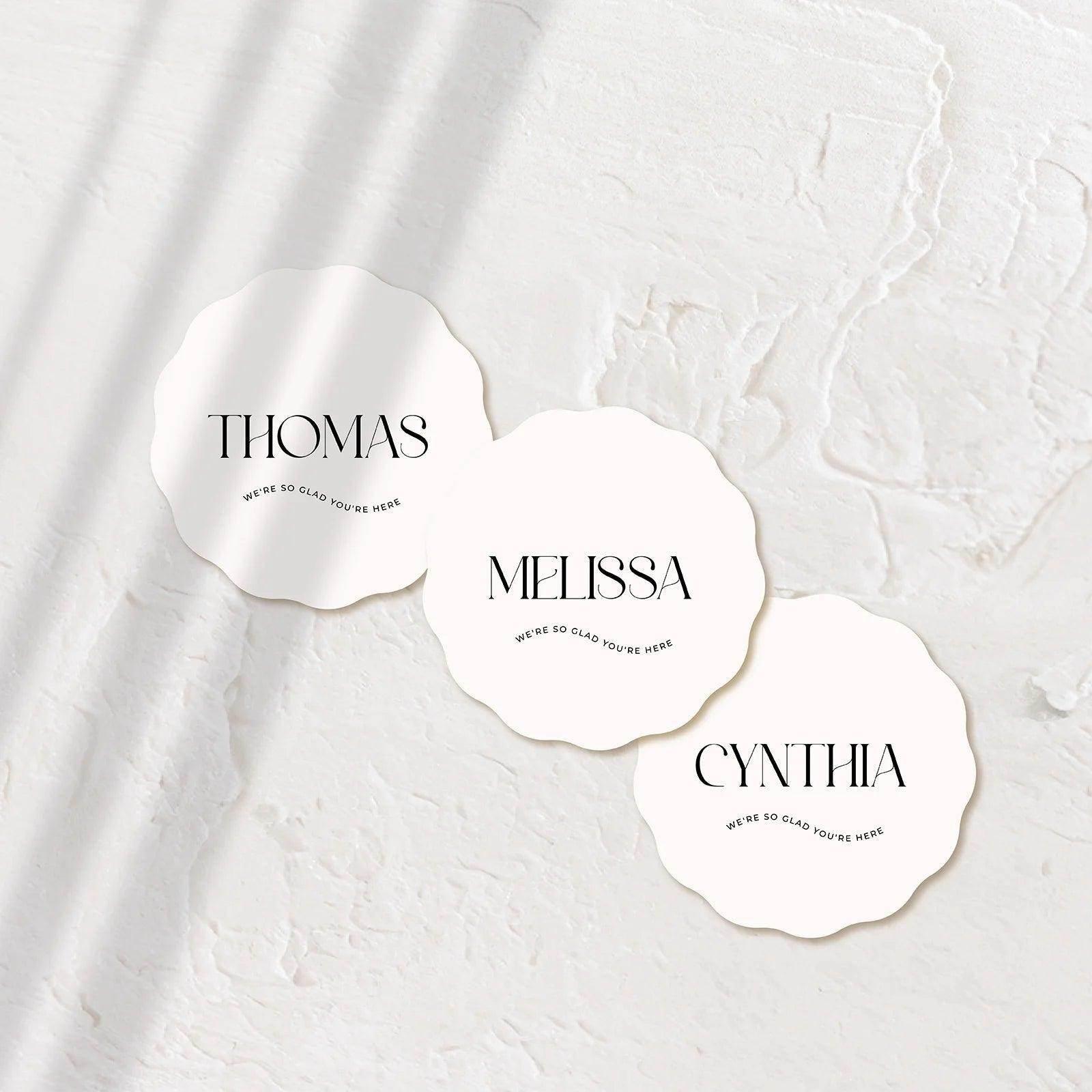 Elegant Acrylic Coasters - Ariana 2 - Wedding Signs