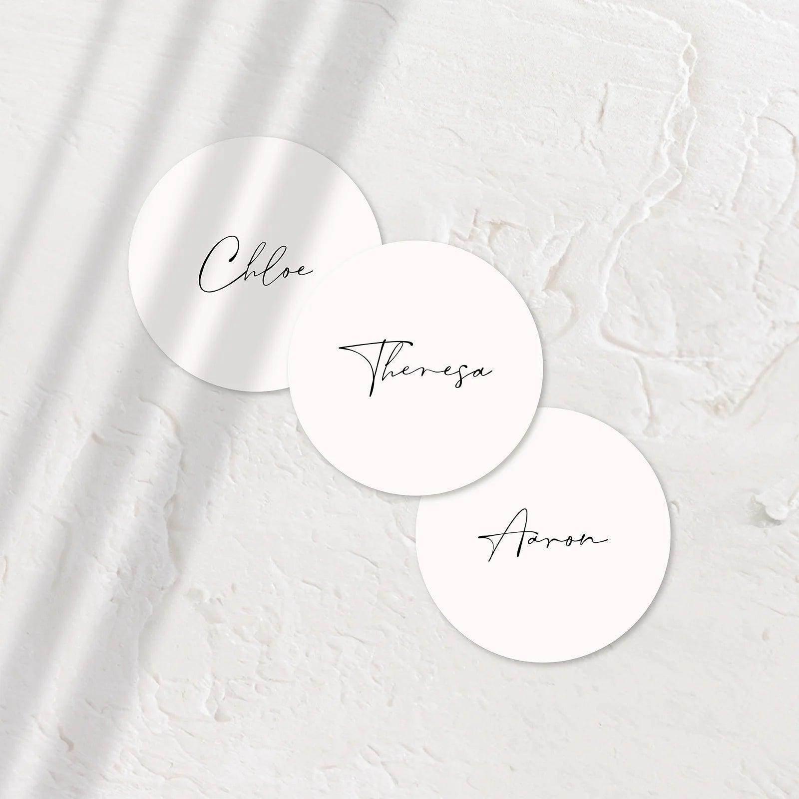 Elegant Acrylic Coasters - Chloe 2 - Wedding Signs
