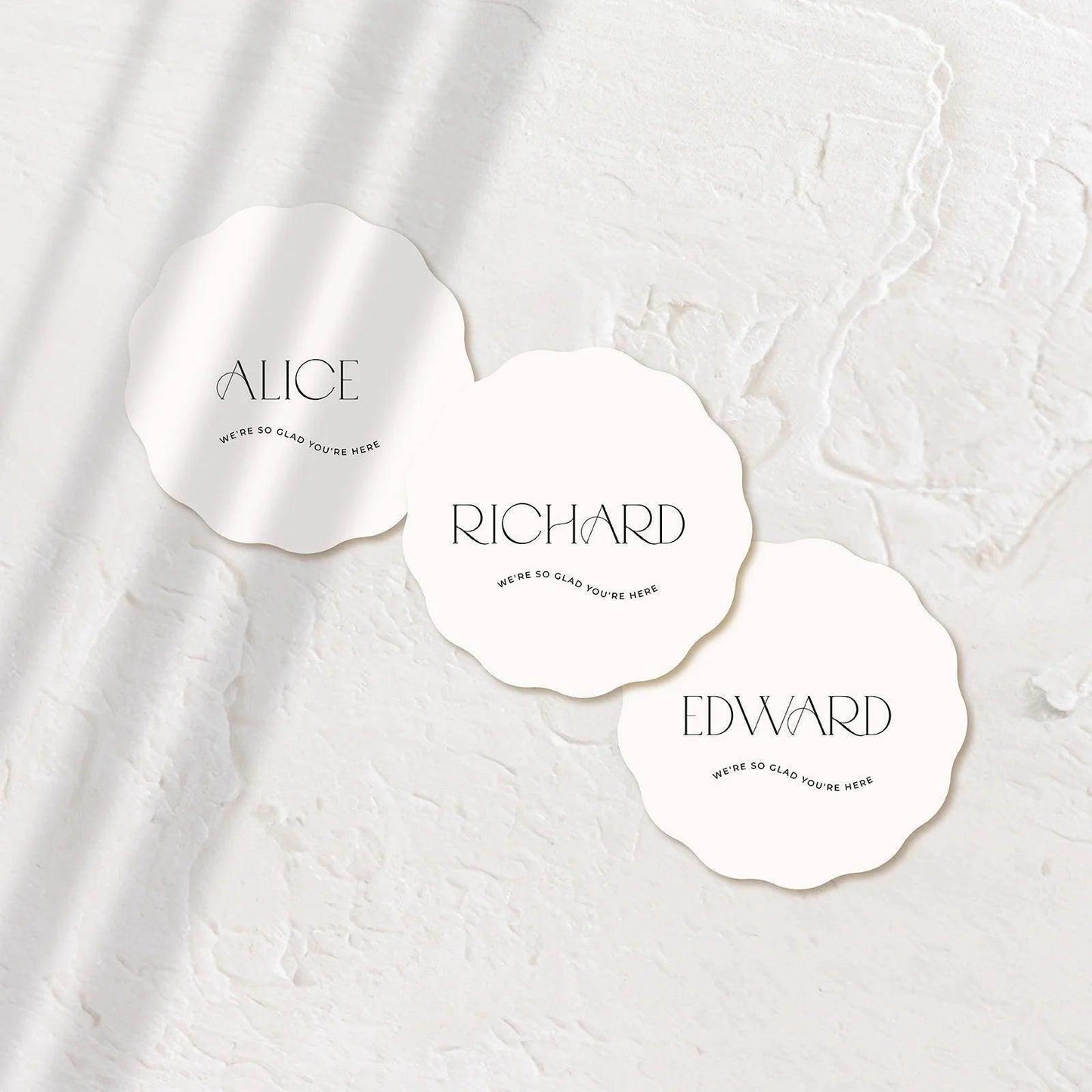 Elegant Acrylic Coasters - Jessica 2 - Wedding Signs