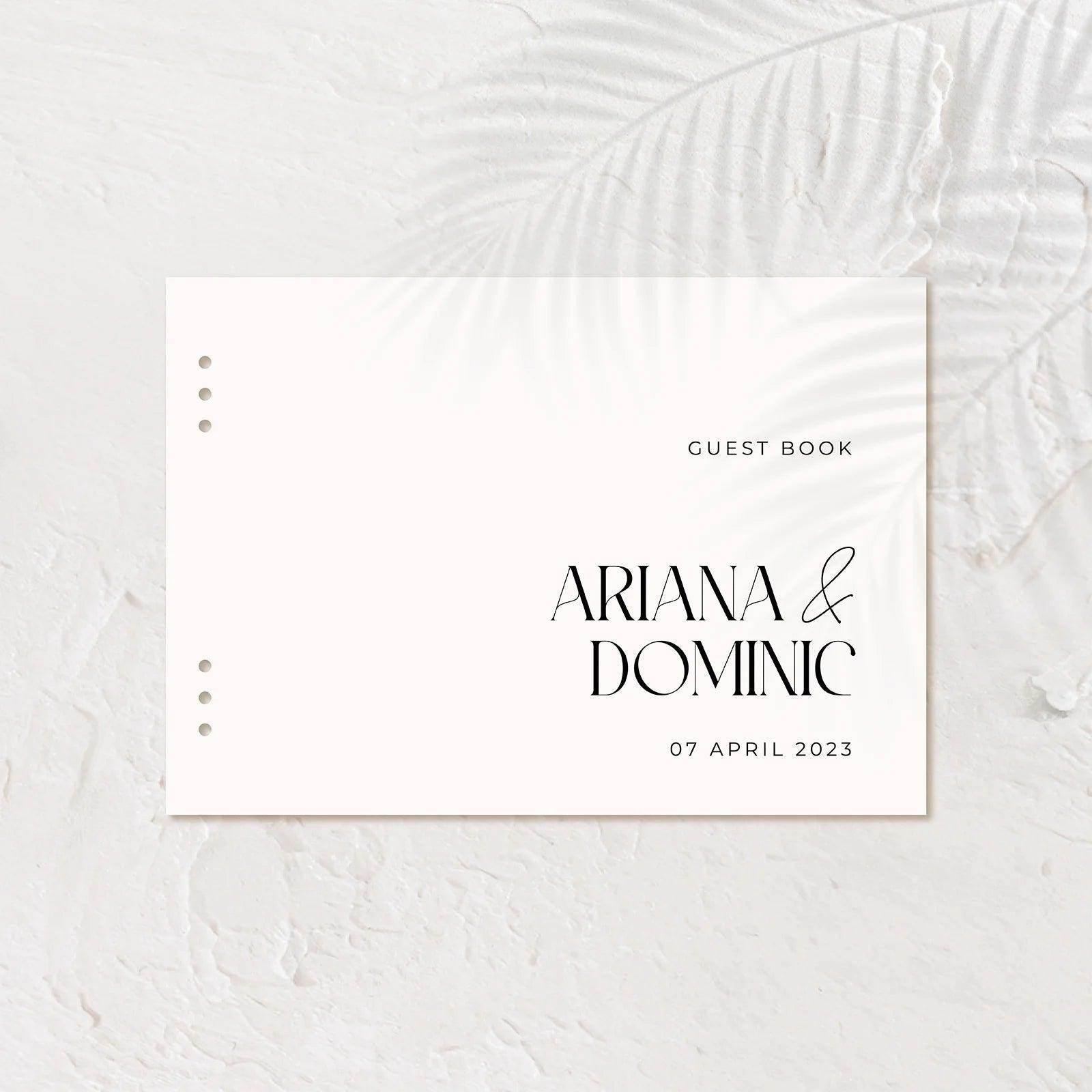 Elegant Acrylic Guest Book - Ariana 2 - Wedding Signs
