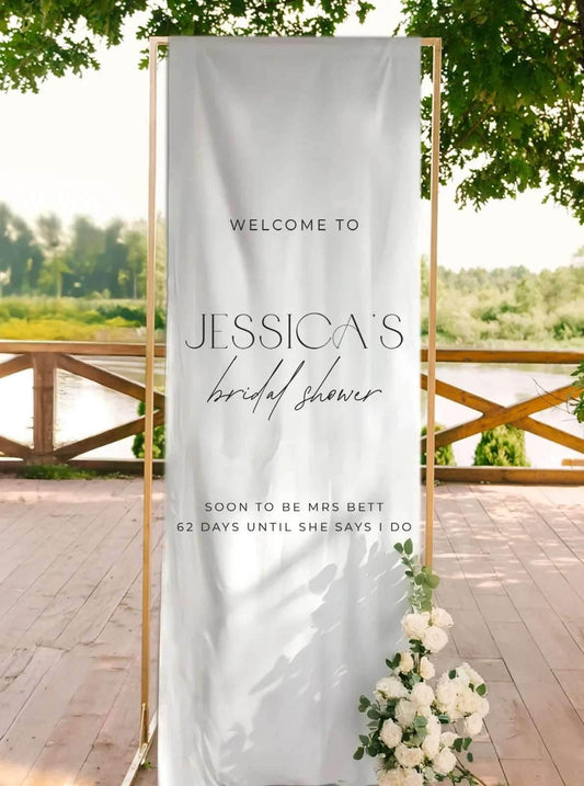 Elegant Bridal Shower Welcome Sign - Jessica 2 - Wedding Signs