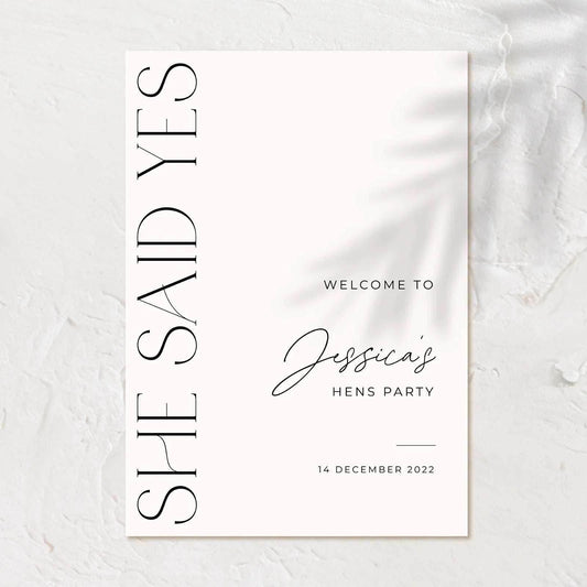 Elegant Bridal Shower Welcome Sign - Jessica 3 - Wedding Signs