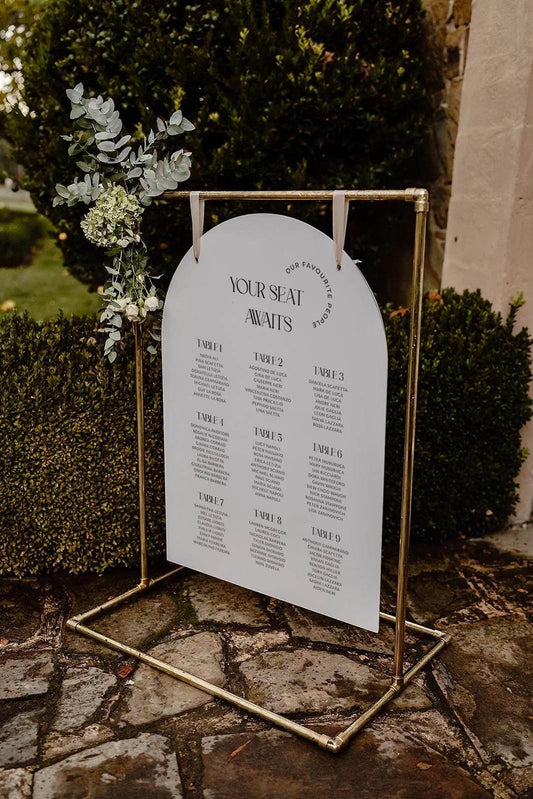 Elegant Seating Chart - Ariana 3 - Wedding Signs