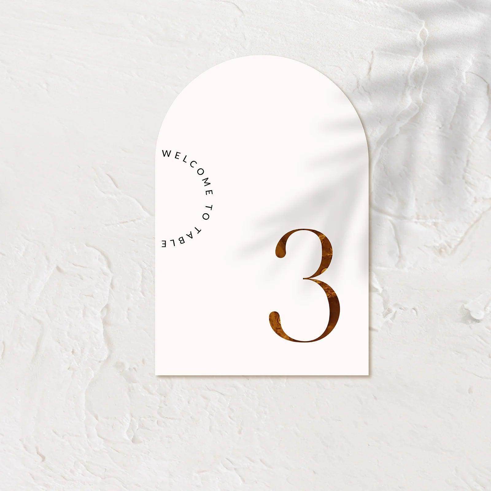 Elegant Table Numbers - Ariana 2 - Wedding Signs