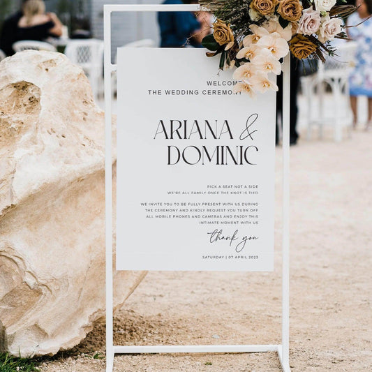 Elegant Unplugged Wedding Sign - Ariana 3 - Wedding Signs