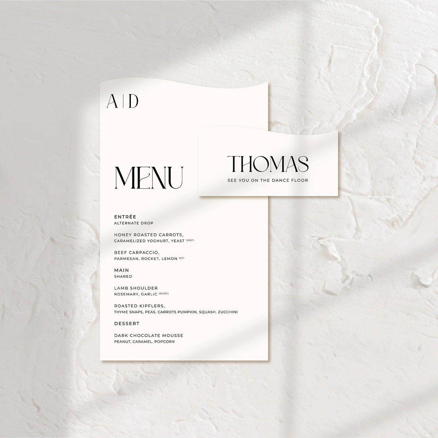 Elegant Wedding Menu - Ariana - 1 - Wedding Signs