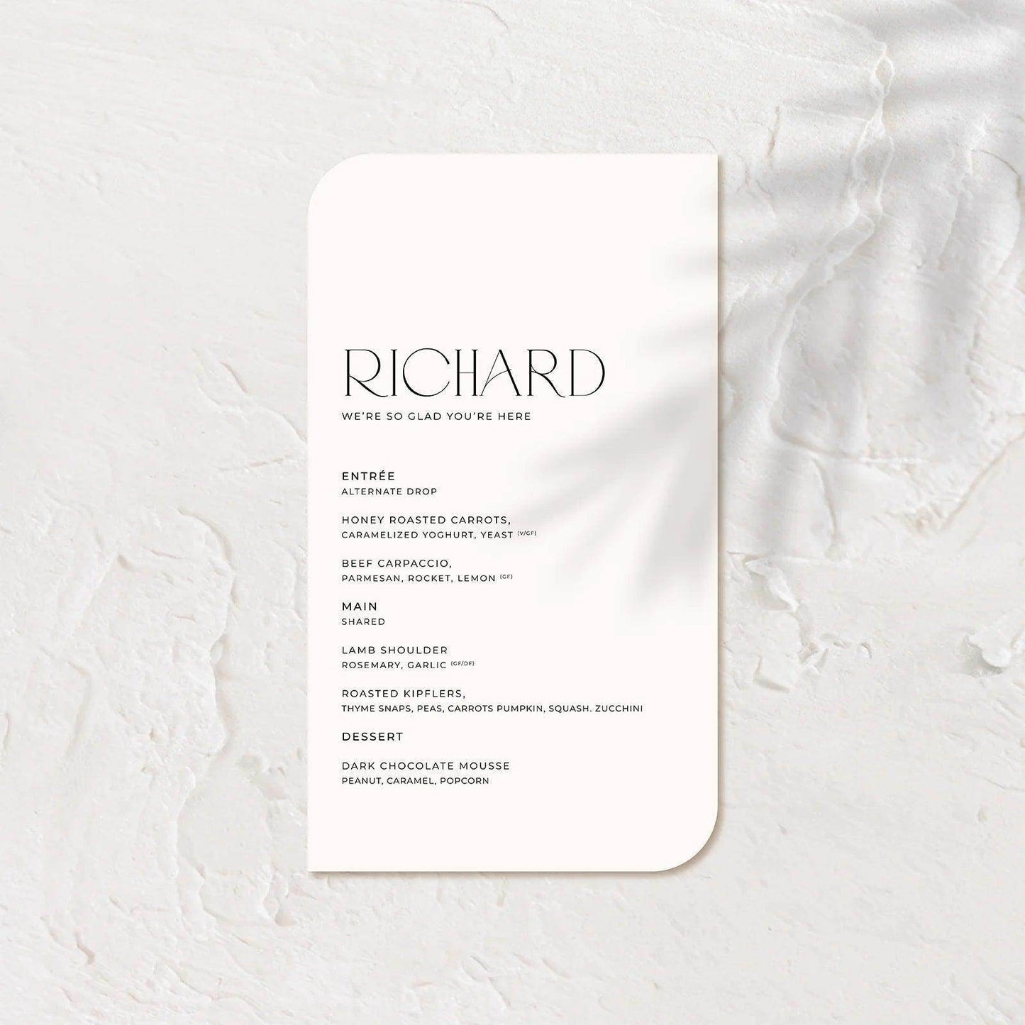 Elegant Wedding Menu - Jessica 1 - Wedding Signs