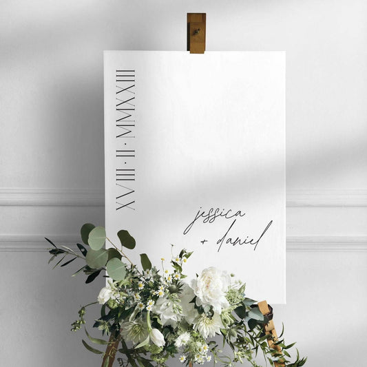 Elegant Wedding Welcome Sign - Jessica 5 - Wedding Signs