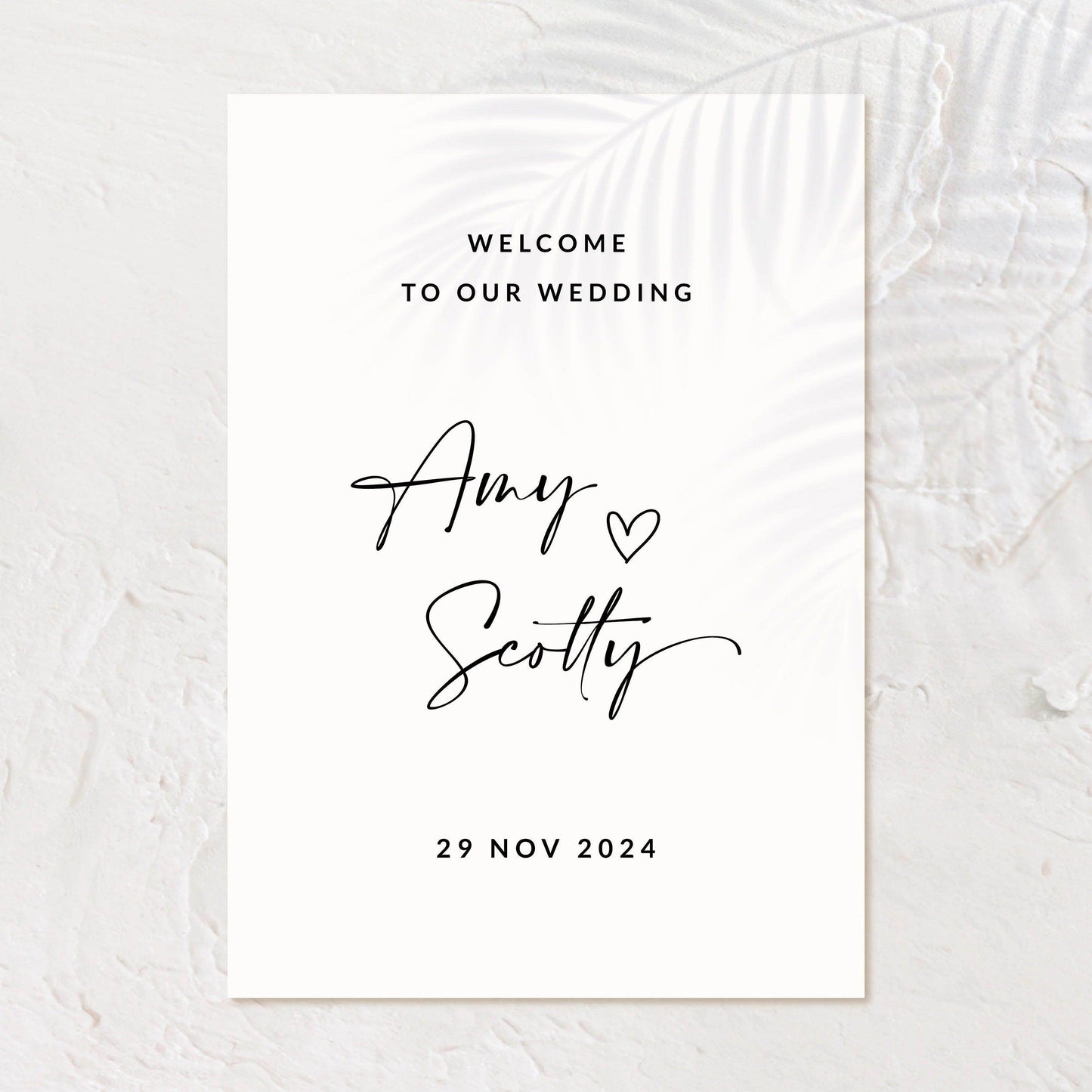 Elegant Welcome Sign - Amy - Wedding Signs