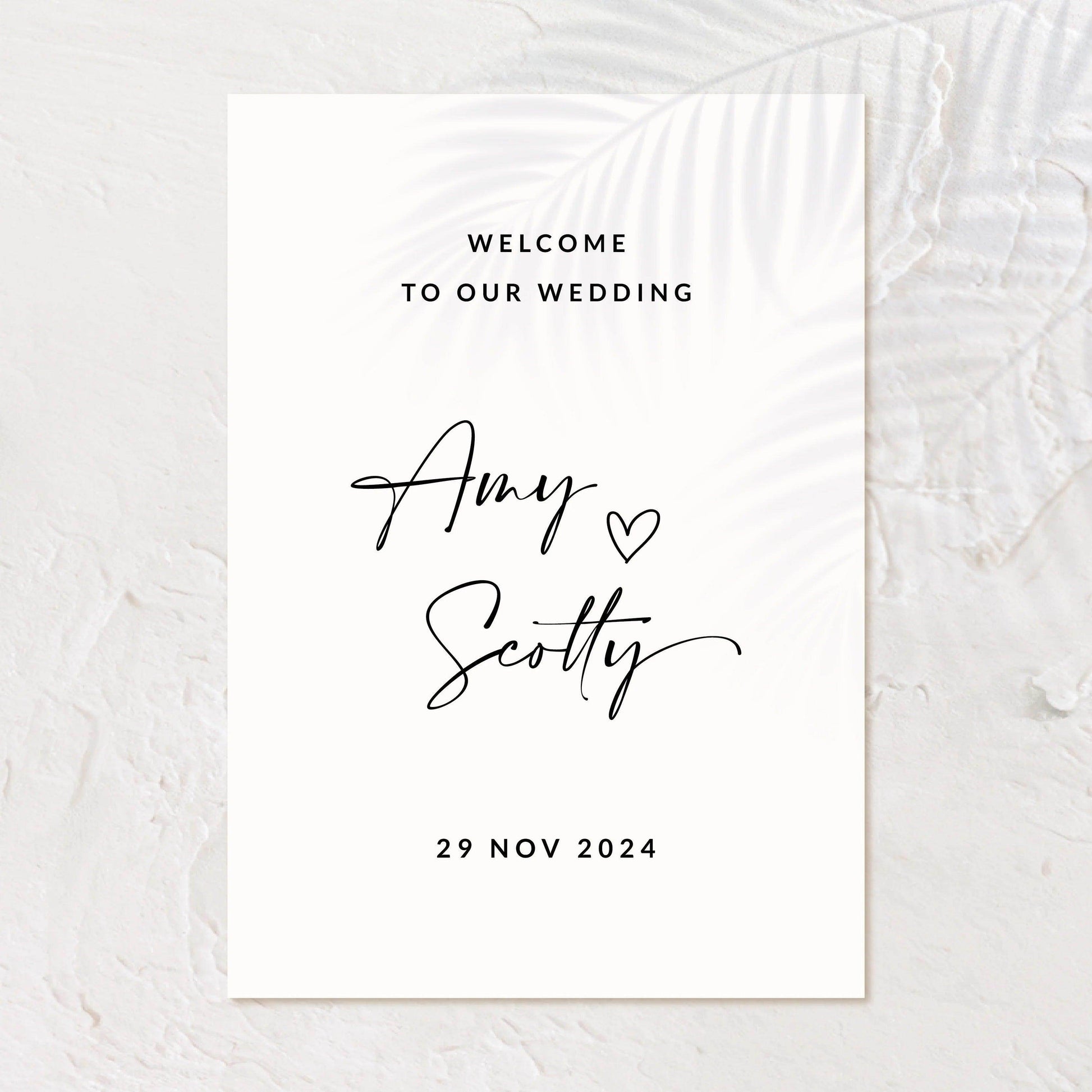Elegant Welcome Sign - Amy - Wedding Signs