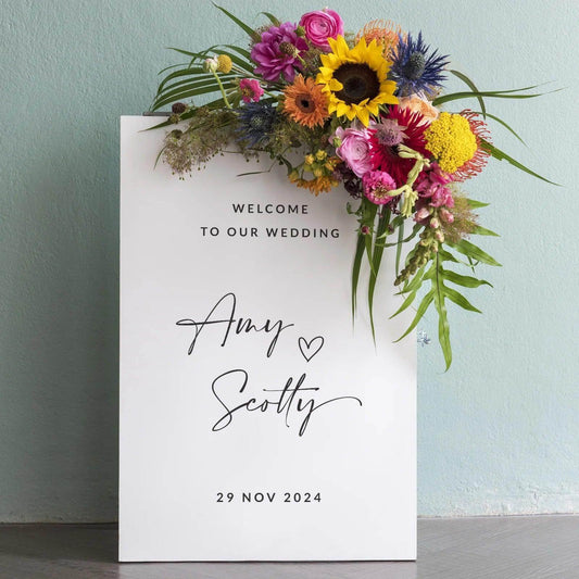 Elegant Welcome Sign - Amy - Wedding Signs