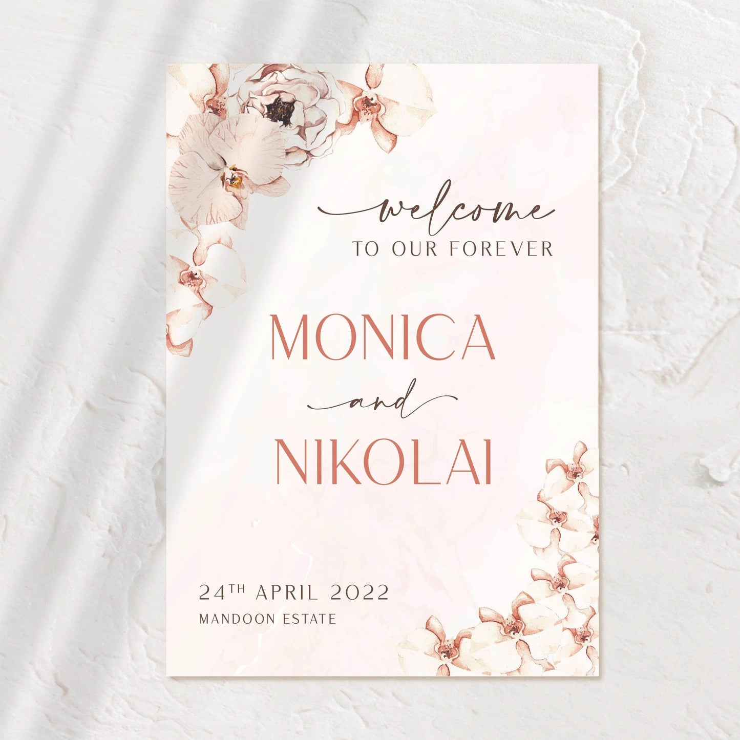 Elegant Welcome Sign - Monica - Wedding Signs