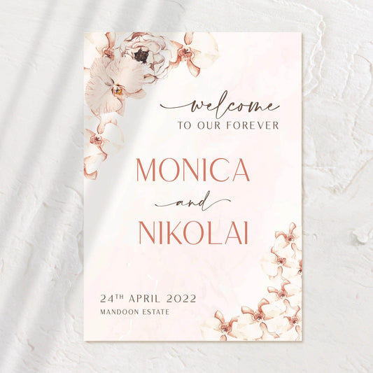 Elegant Welcome Sign - Monica - Wedding Signs