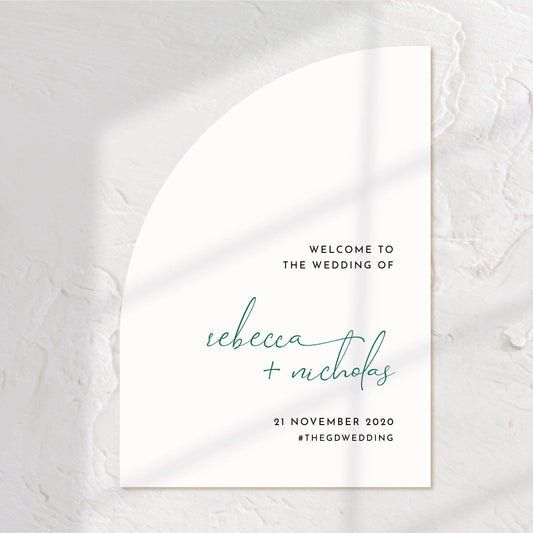 Elegant Welcome Sign - Rebecca - Wedding Signs