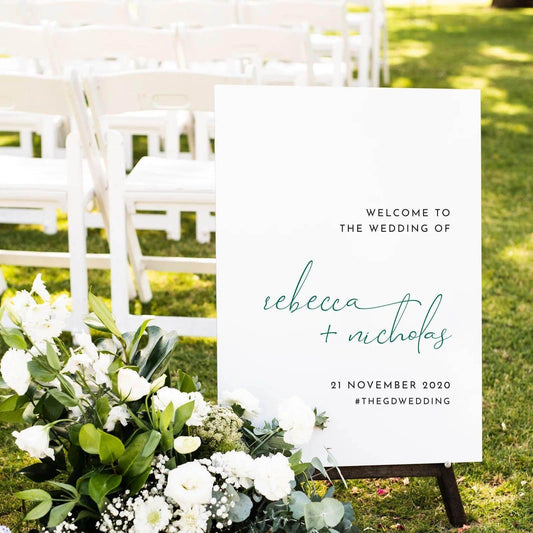 Elegant Welcome Sign - Rebecca - Wedding Signs