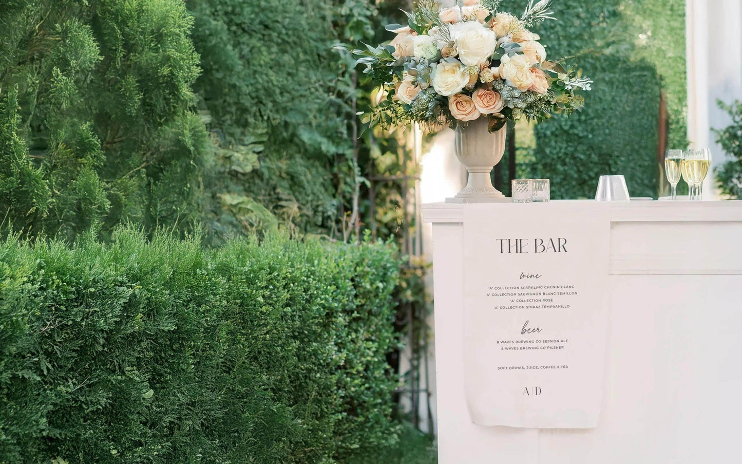 Fabric Wedding Bar Sign - Wedding Signs