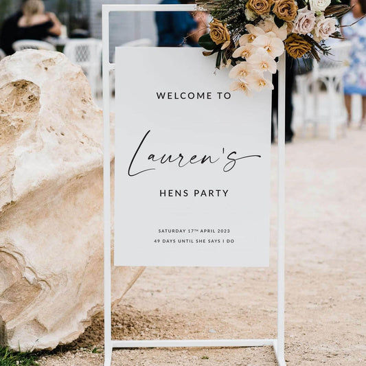Hens Party Sign - Josephine 2 - Wedding Signs
