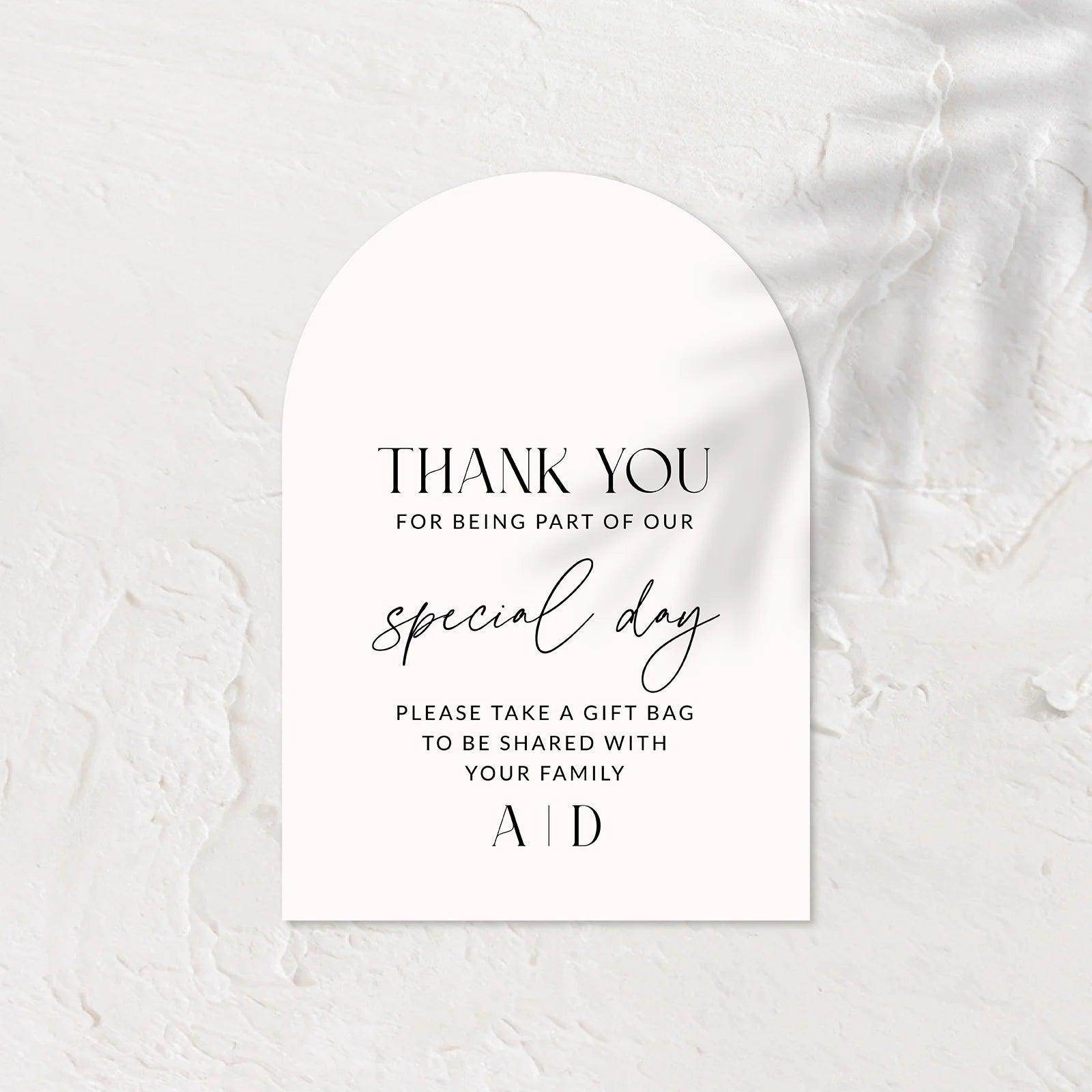 Lovely Small Wedding Signs - Ariana 9 - Wedding Signs
