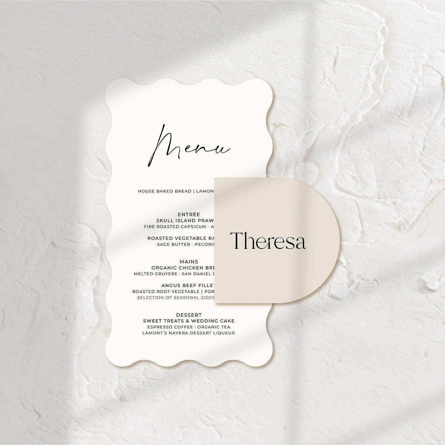 Lovely Wedding Menu - Chloe 5 - Wedding Signs