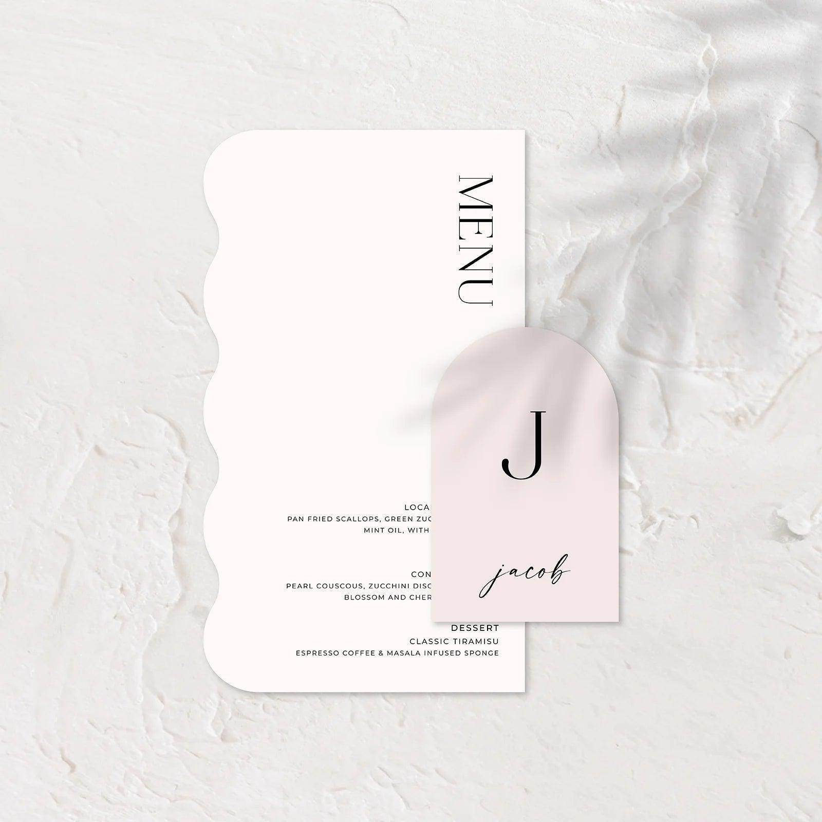 Lovely Wedding Menu - Josephine 5 - Wedding Signs