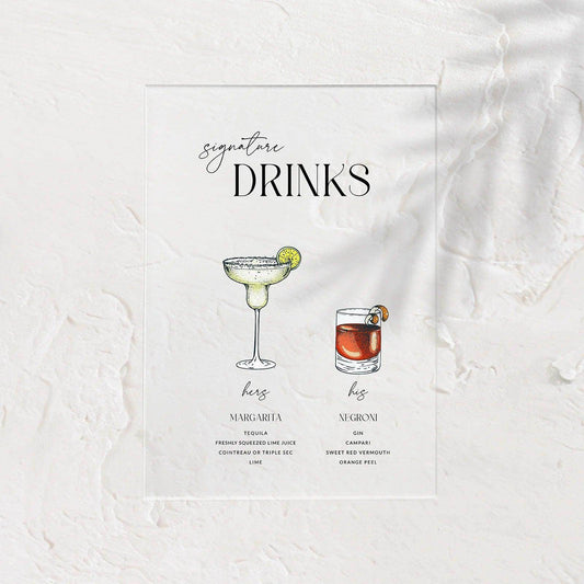 Luxe Bar Sign - Ariana 2 - Wedding Signs