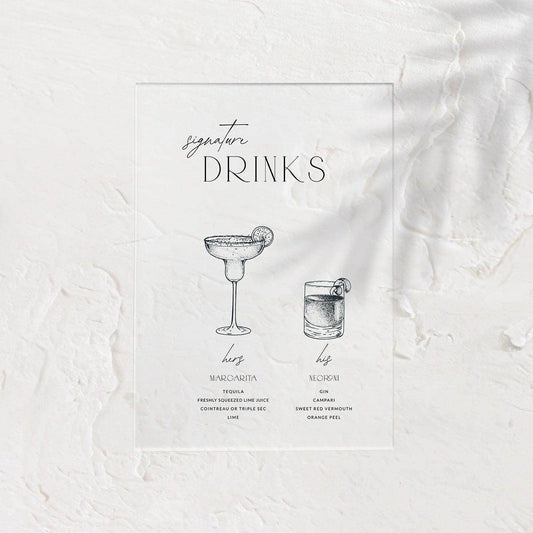 Luxe Bar Sign - Jessica 2 - Wedding Signs