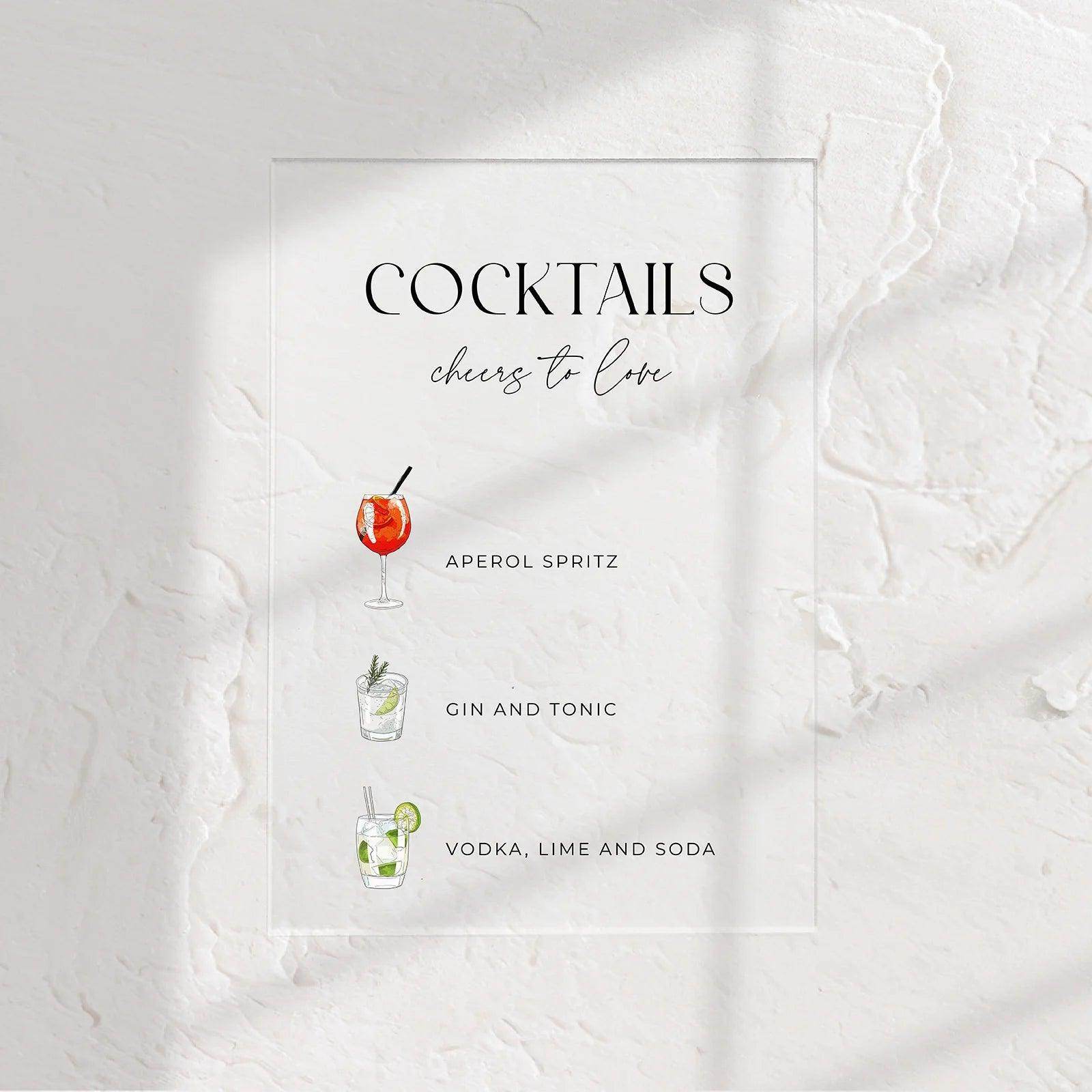 Modern Bar Sign - Ariana 1 - Wedding Signs