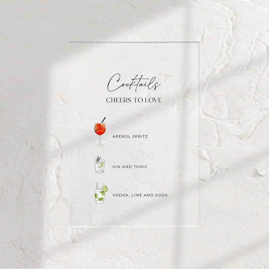 Modern Bar Sign - Chloe 1 - Wedding Signs