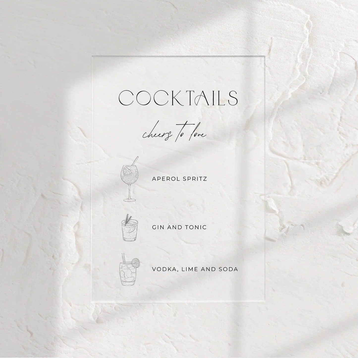 Modern Bar Sign - Jessica 1 - Wedding Signs