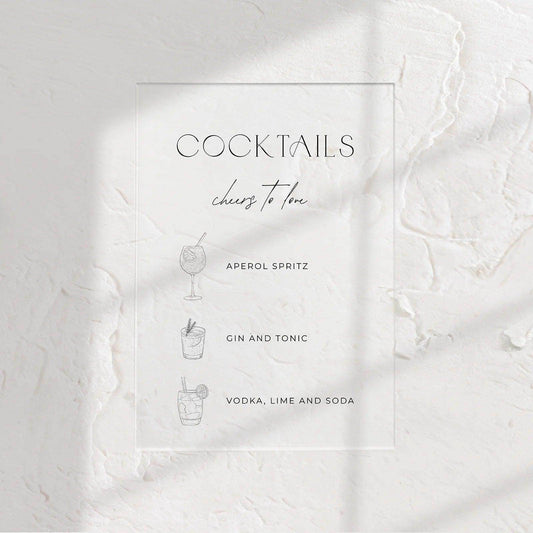 Modern Bar Sign - Jessica 1 - Wedding Signs