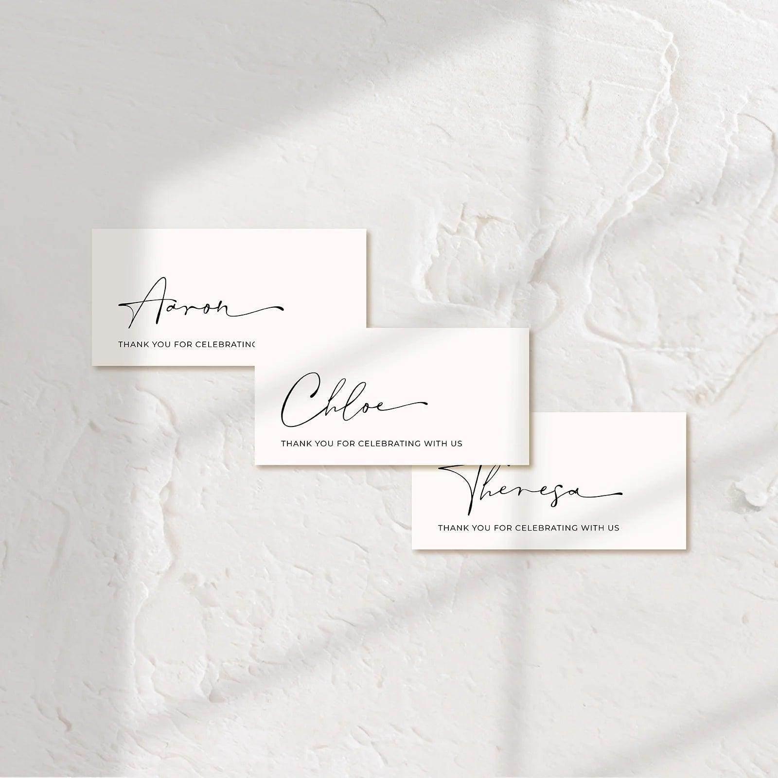 Modern Place Cards - Chloe 1 - Wedding Signs