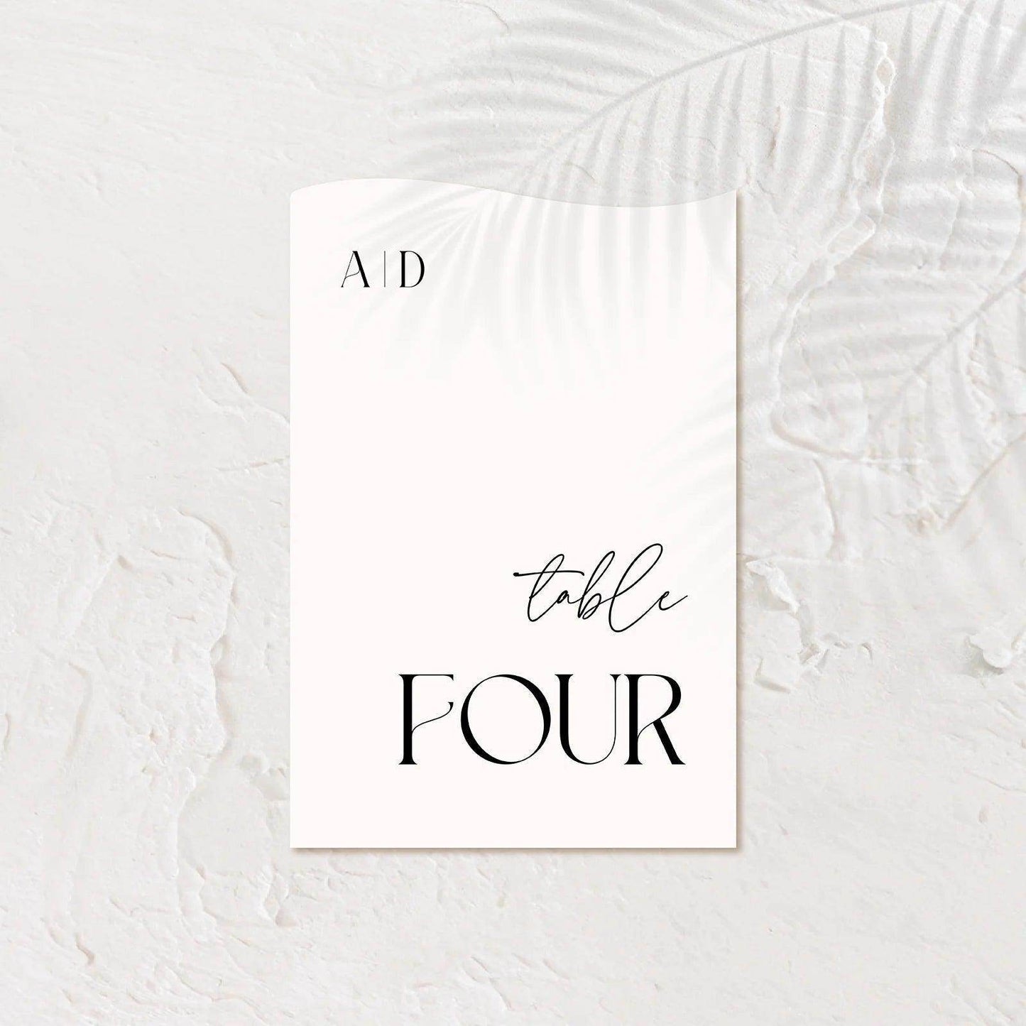 Modern Table Numbers - Ariana 3 - Wedding Signs